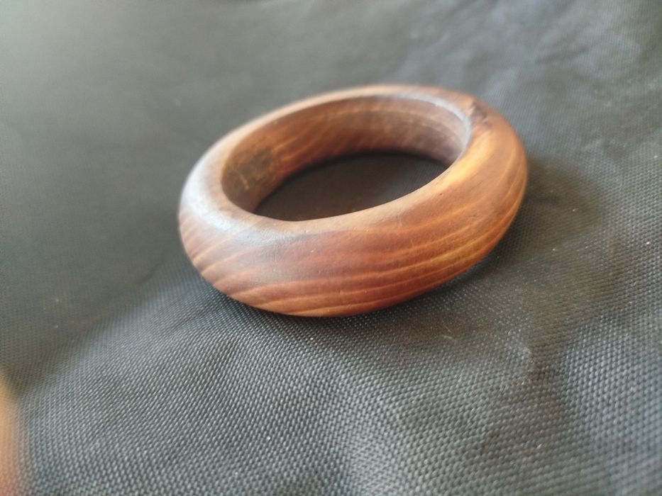 Bransoleta boho. Biżuteria, drewniana ręcznie robiona