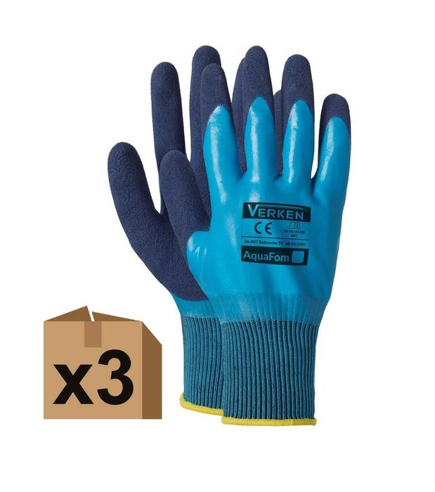 Rękawiczki Robocze Rękawice Wodoodporne - 3 PARY - Rozm. 10 (XL)