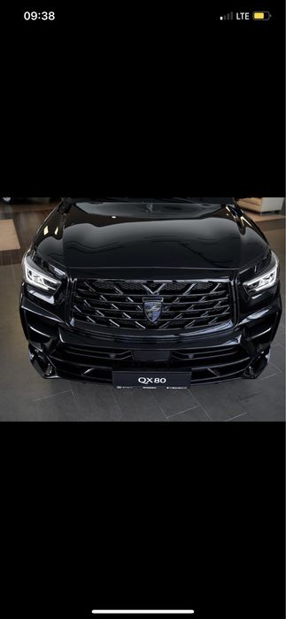 Рестайлинговый бампер на Инфинити qx80 2018-