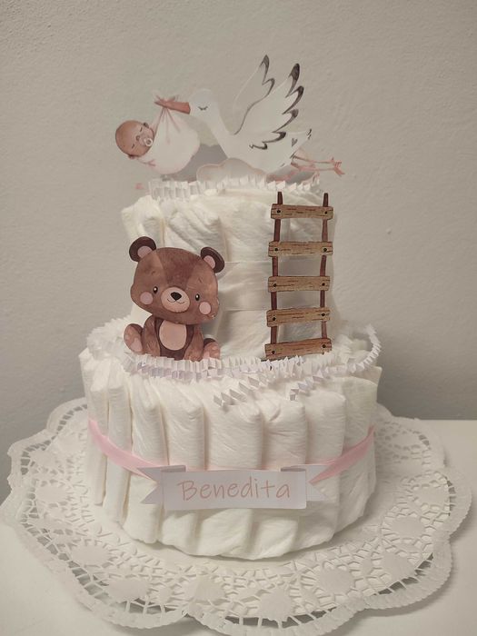 Bolo de fraldas bebé