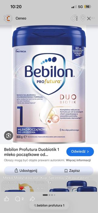 Mleko bebilon Profutura 1