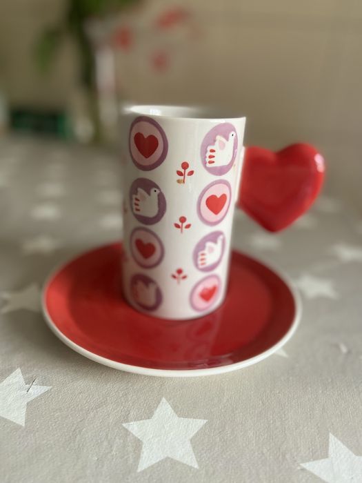 Prato e Caneca Love Gato Preto.64729614473729121