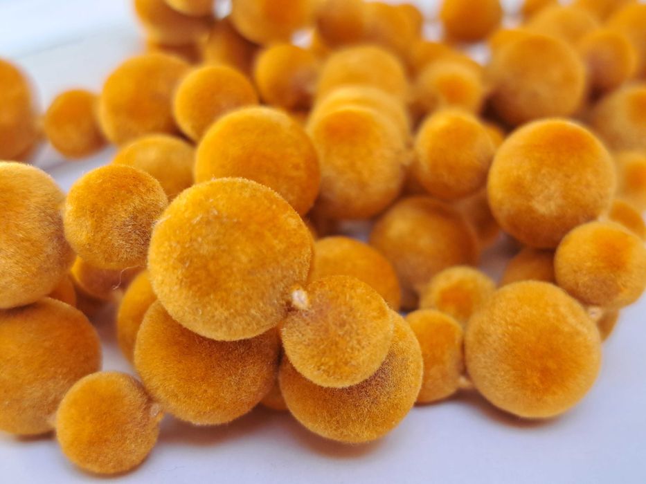 Korale koraliki welurowe pomarańczowe