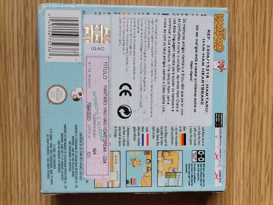 Gameboy advance jogo Nintendo Hamtaro