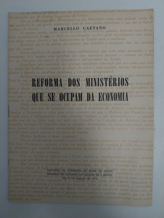 Marcello Caetano - Discursos 1973/74
