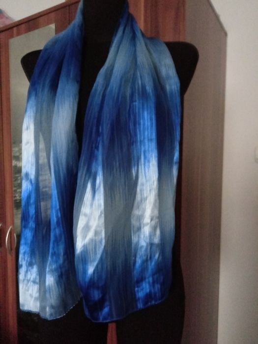 Apaszka chustka szal niebieska