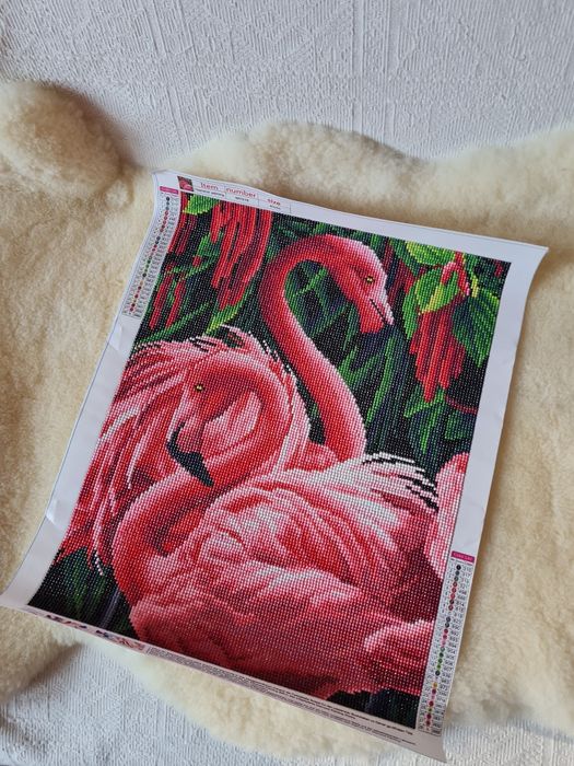 Obrazek obraz diamentowy płótno ozdobne dla dziecka flaming flamingi