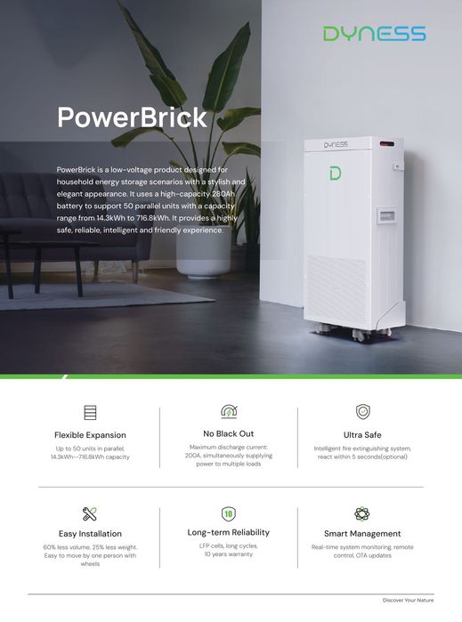 Magazyn energii Dyness 14.336 kWh 51.2V LFP(LiFePO4) - PowerBrick