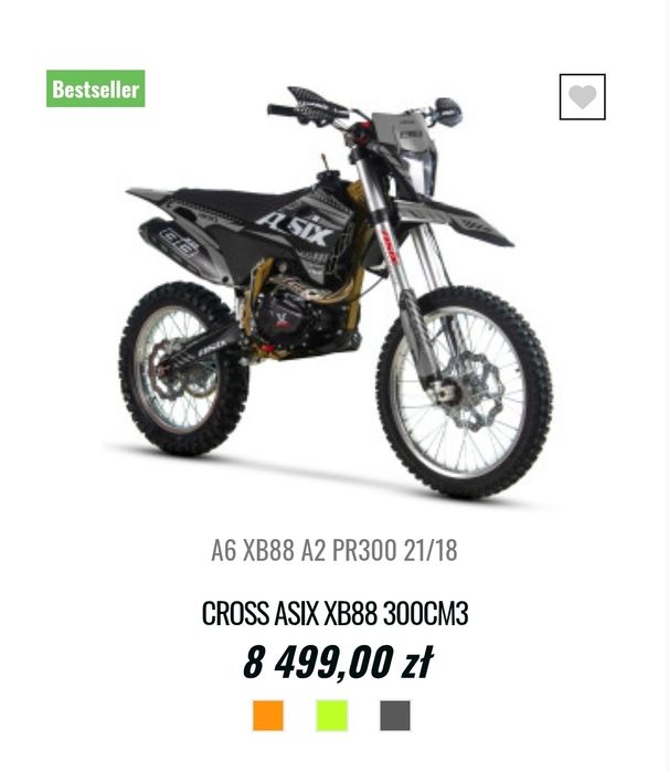 300cc kross Asix XB88 nowy od 175cm wzrostu