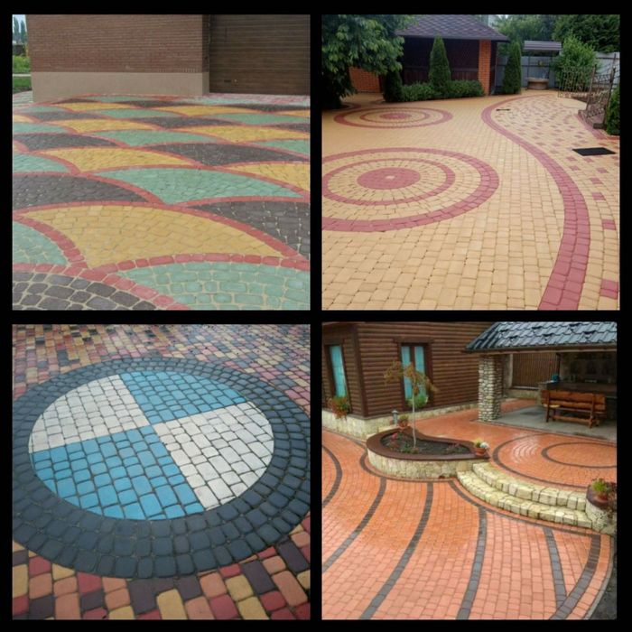 Тротуарная плитка сухопресованая