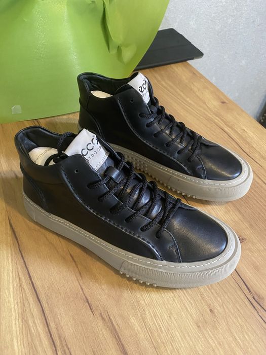 Чоловічі шкіряні кеди ECCO оригінал, европа. Розмір 44