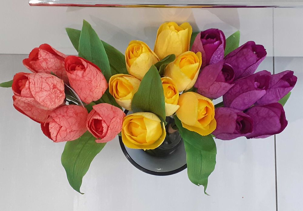 -25 % Tulipany wiązka kwiaty sztuczne