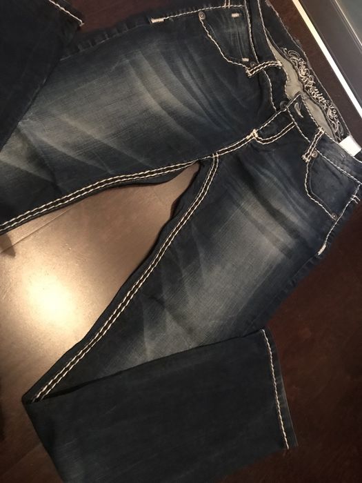 Jeansy roz 36 granatowe