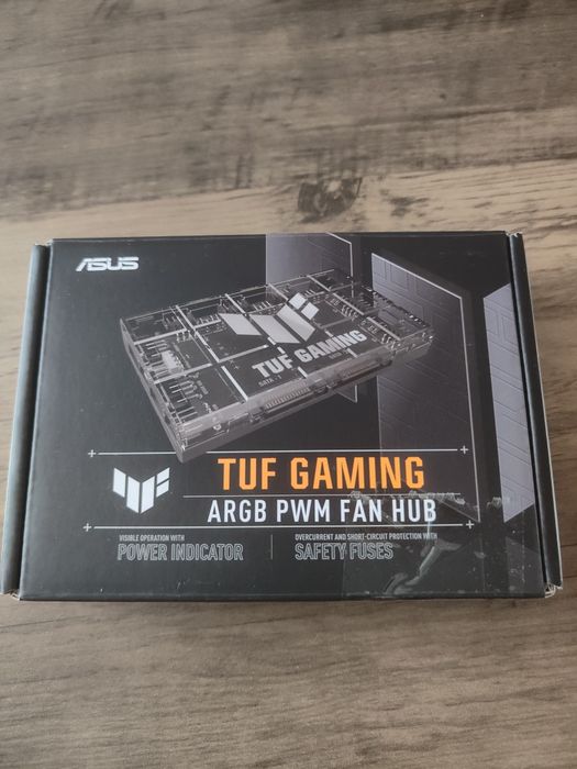 ASUS TUF Gaming ARGB PWM Fan Hub, Kontroler wentylatora, Czarny
