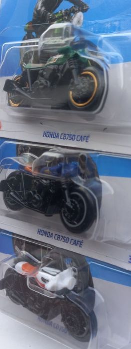 Conj 3 hot wheels honda cb750 café