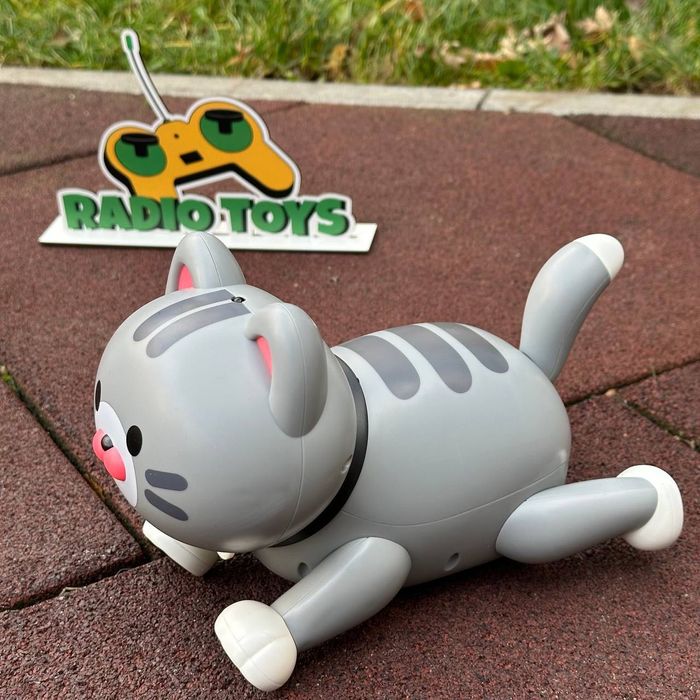 Котёнок на радиоуправлении “Пушинка” сер | Котик на пульте | Кот-робот