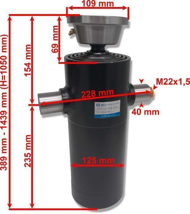 Zestaw hydrauliczny wywrotu 3,5 m 1050 MOCOWANIA [7133]