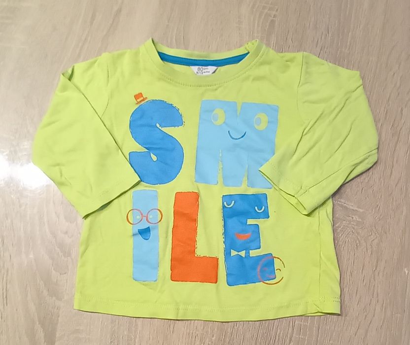 3x bluzka z długim rękawem rozmiar 80