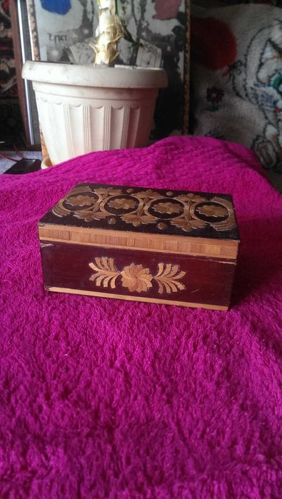 Старинная Шкатулка деревянная СССР