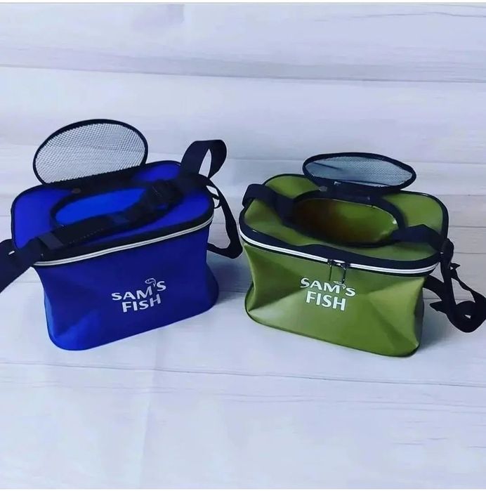 Сумка для рыбы Sams Fish ЭВА с отверстием для живца и замеса 30×20×20