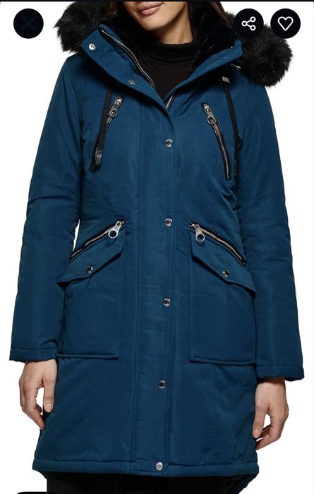 -55% S 44 Guess куртка парка женская синяя синя пальто 44 с