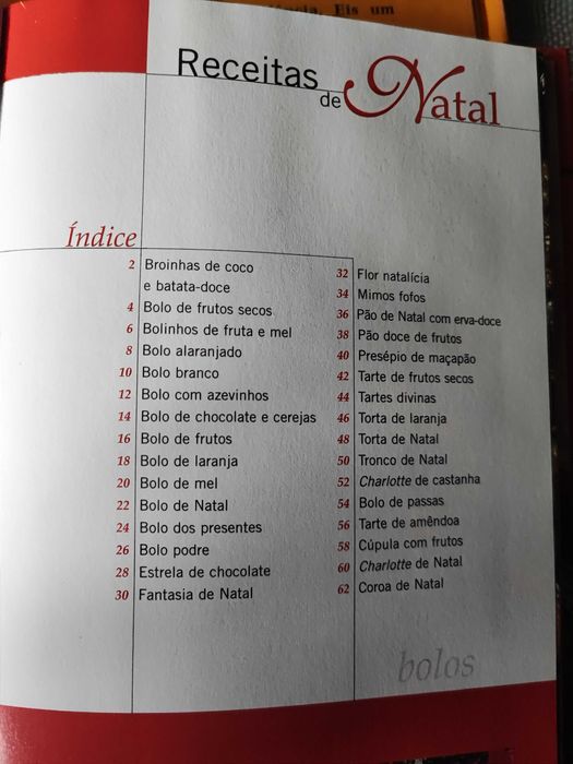 Lote de livros de receitas de Natal