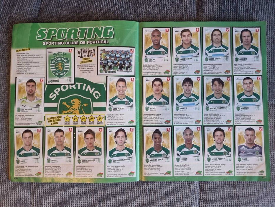 Caderneta completa Futebol 2010-11