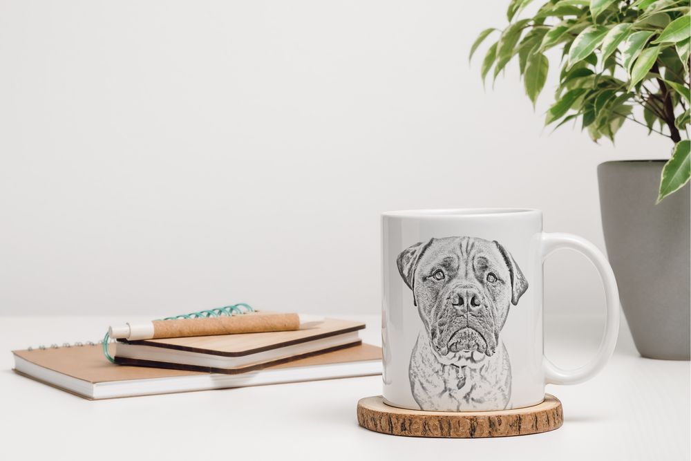 Bullmastiff kubek z psem I love Art-Dog