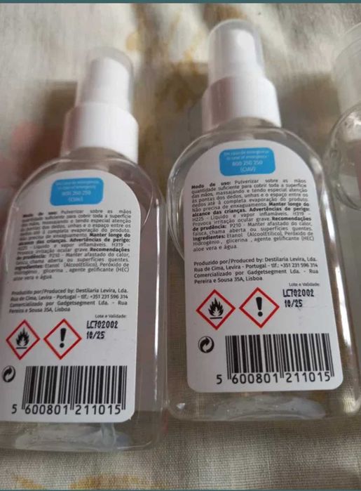 Álcool-Gel para desinfectar as mãos - 7 fraquinhos