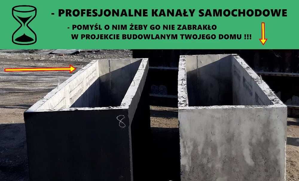 Kanał samochodowy 4m betonowy garażowy 6m Jadów Urle
