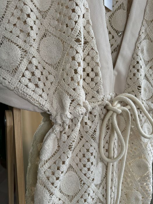 Сукня Andrea Iyamah RAHI CROCHET DRESS. Бежевое летнее платье