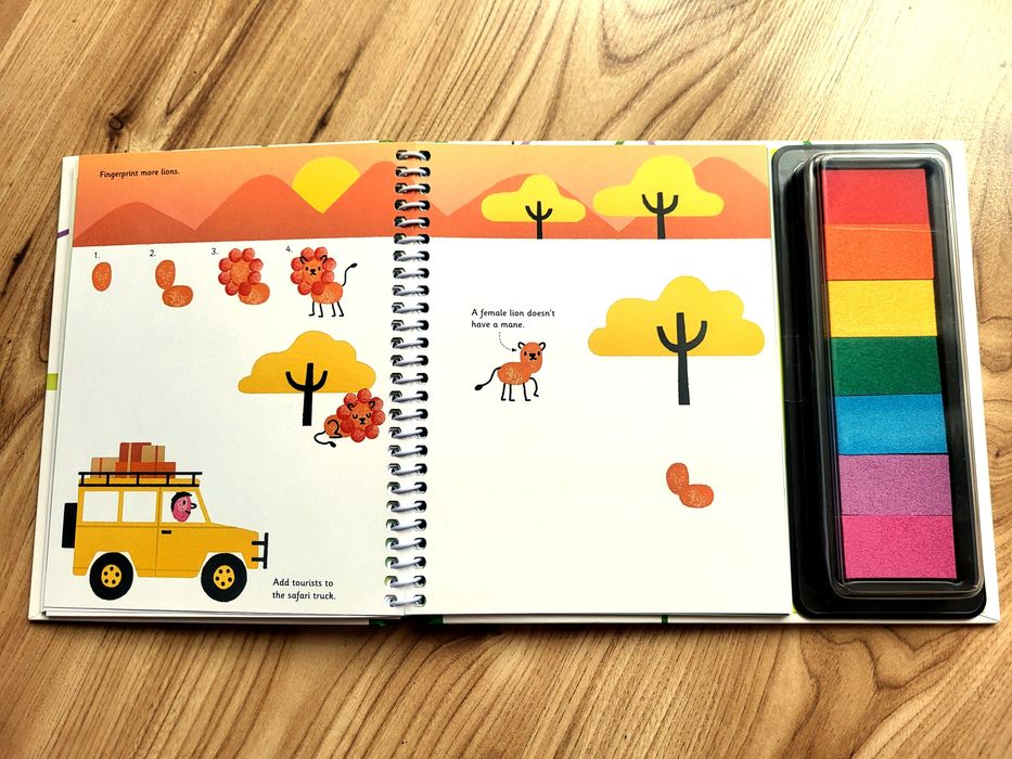 Fingerprint Activities Animals Usborne malowanie palcami finger paint