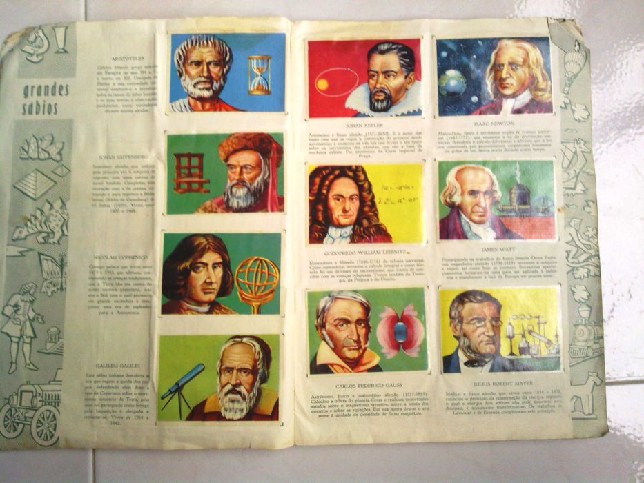 Cromos de: Enciclopédia da Cultura ou Historia da Humanidade de 1973