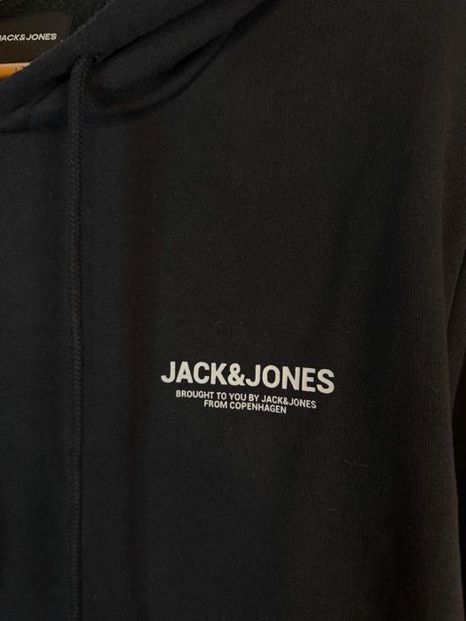 Bluza z kapturem Jack & Jones czarna Logo xxl