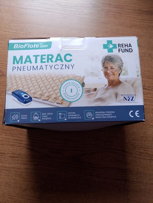 Materac pneumatyczny przeciwodleżeniowy bio flore tm2000