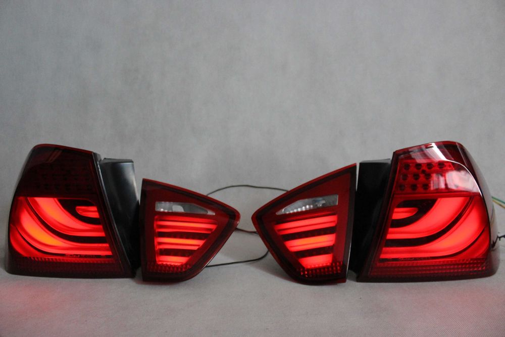 Lampy światła tył tylne BMW E90 05-08 SEDAN RED LED BAR NEON IGŁA