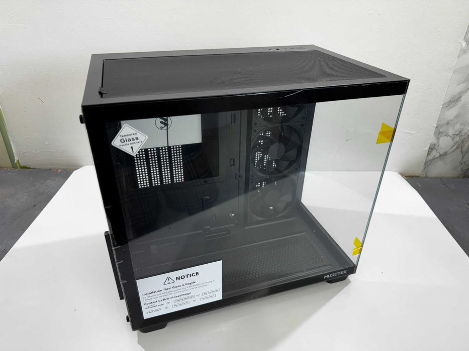 Obudowa komputerowa MUSETEX Akwarium Szkło USB-C NOWA folie