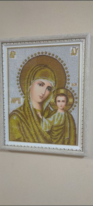 Вышитая икона БМ Казанская