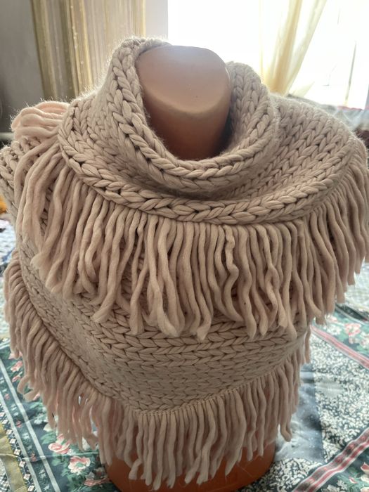 Шарф вʼязаний рожевий