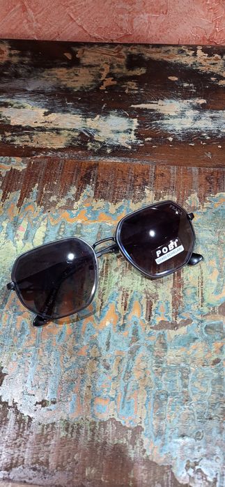 Czarne okulary przeciwsłoneczne metal polaryzacja unisex