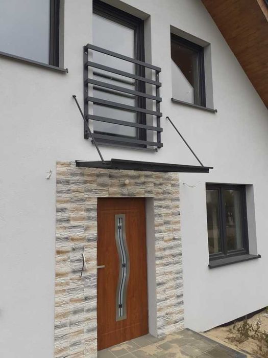 Daszek nad drzwi!!! PŁASKI -Nowoczesny -ANTRACYT- Lamele MARKIZA