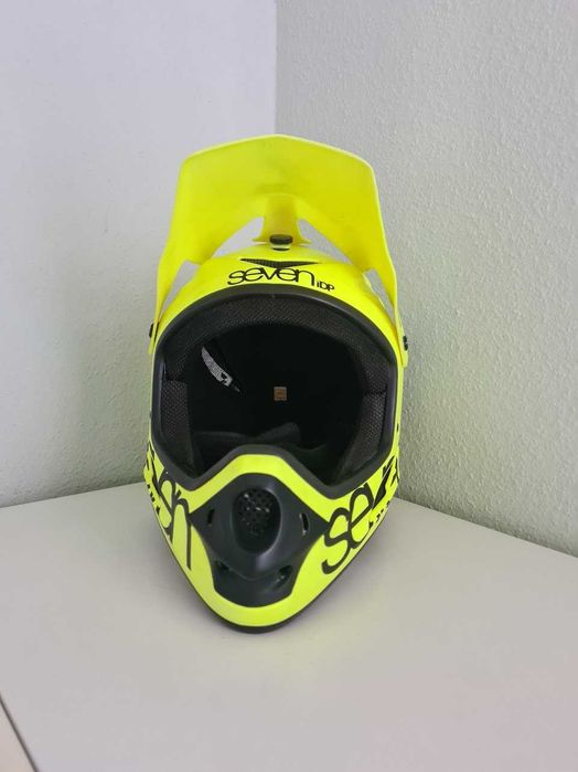Kask rowerowy fullface 7idp Seven IDP enduro DH freeride roz. M żółty neon