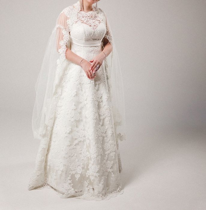 Свадебное платье с шубкой