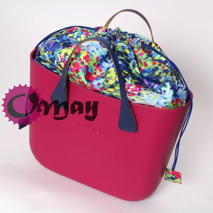 Organizer Worek do OBAG STANDARD kwiaty chabrowy różowy komin VIP OMAY