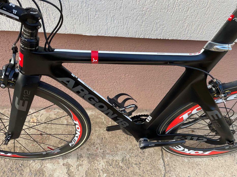 Rower szosowe czasowy triathlon TT Argon 18 E-112, koła Token carbon