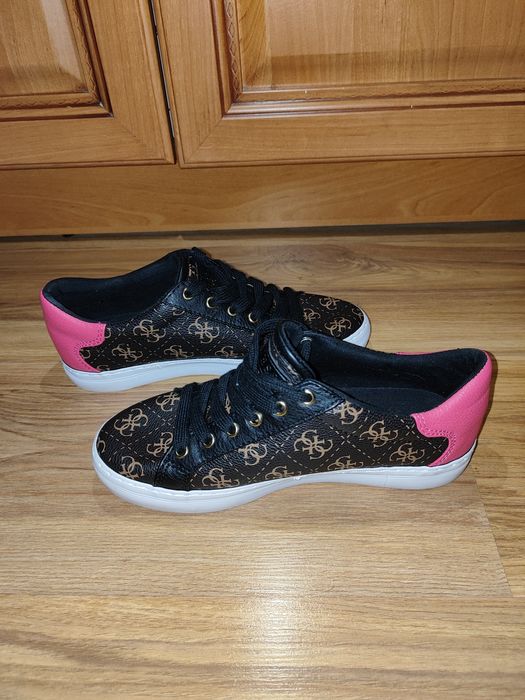 Guess Sneakersy Grassey5 FL7GR5 FAL12 Brązowe