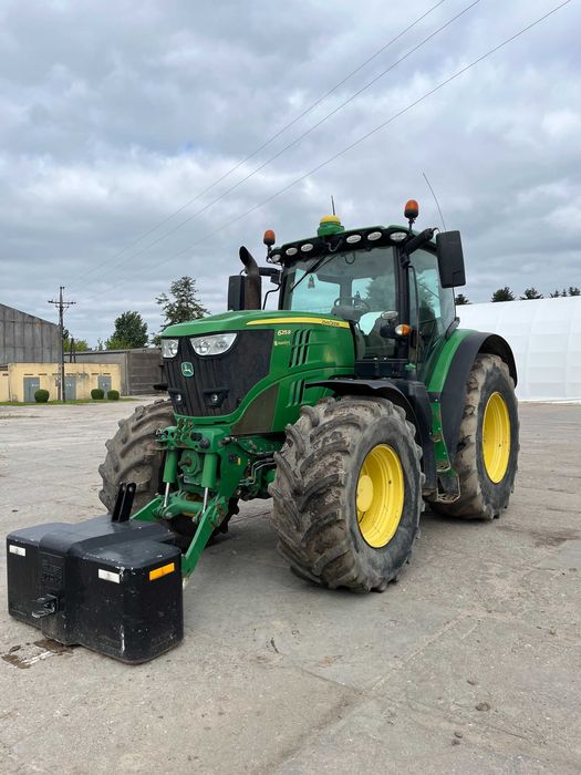 John Deere 6215R, nawigacja, przedni WOM