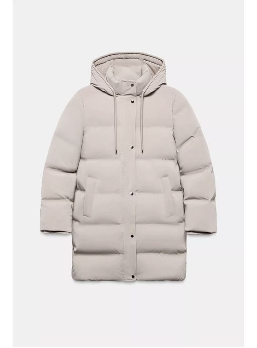 Zara тепла куртка довга подовжена L  пуховик