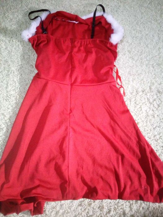 Платье костюм санты помощницы санты снегурочки мисис санта клаус