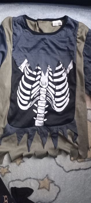 Strój karnawałowy bluzka kościotrup